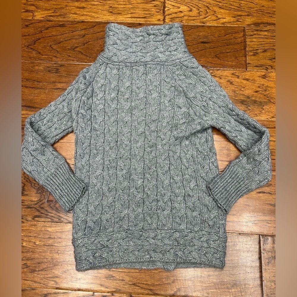 Zara knit button up turtleneck sweater - Picture 7 of 7